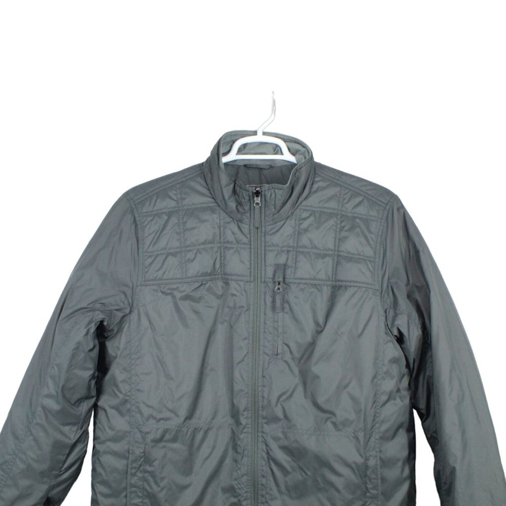 LL Bean Gray Nylon Insulated Full Zip Winter Liner Jacket Size L - Picture 3 of 8